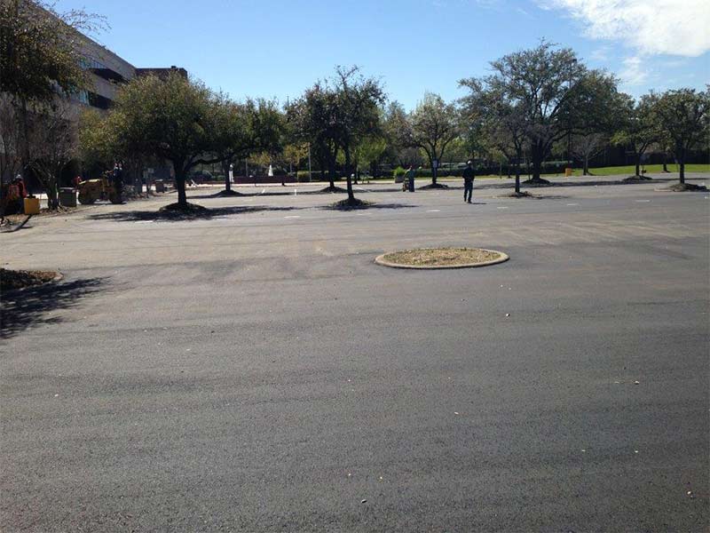 paved parking lot